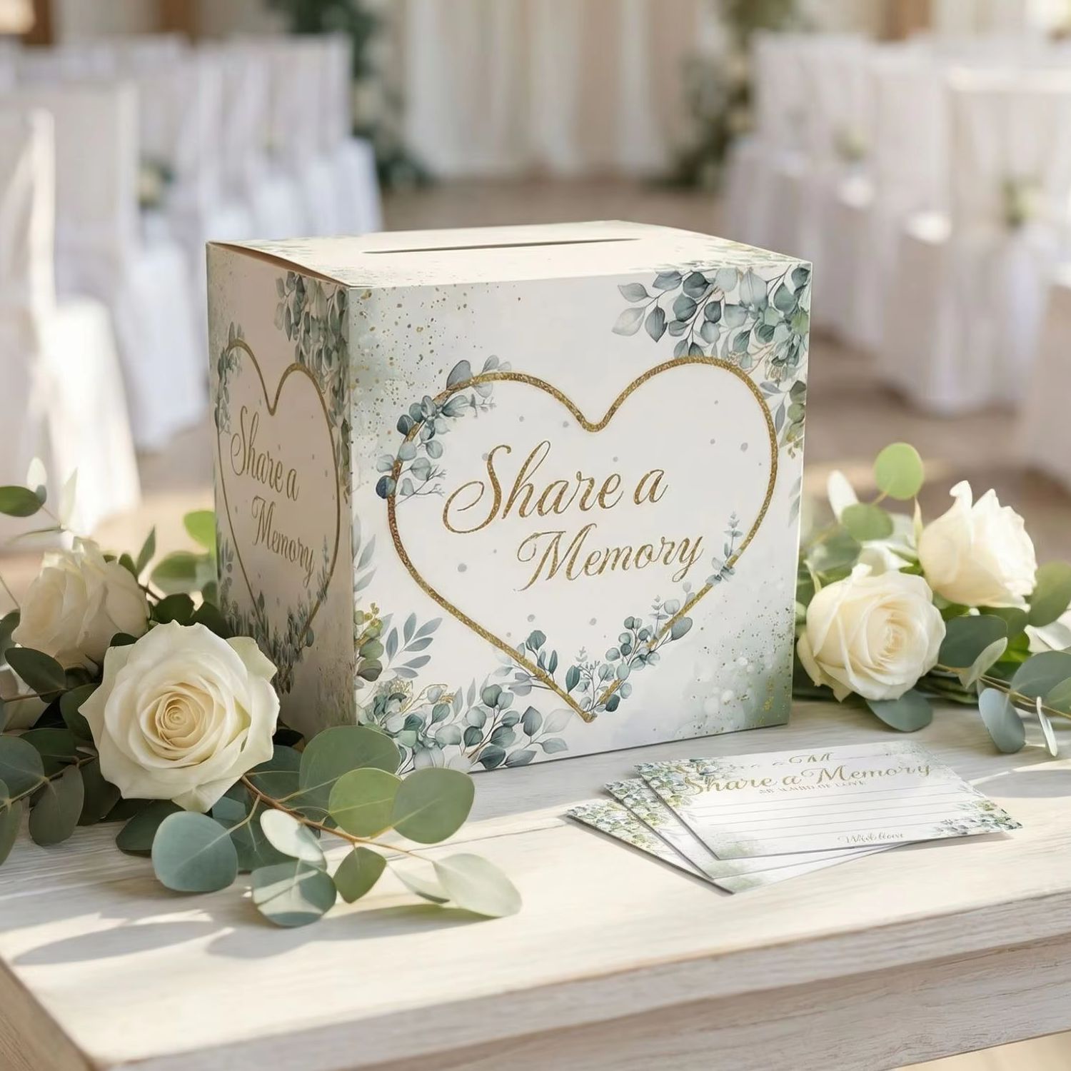 Caixa de Cartões Floral Branca - Wedding Card Box avaliação e preço