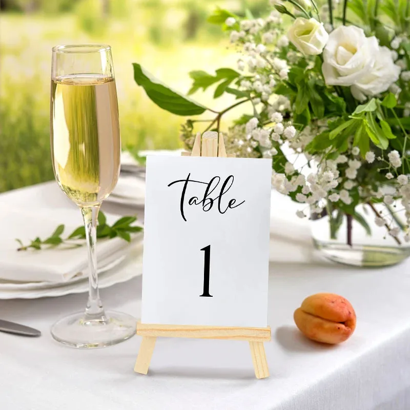 10 pçs de madeira mini cavalet - Table Number Gold avaliação e preço